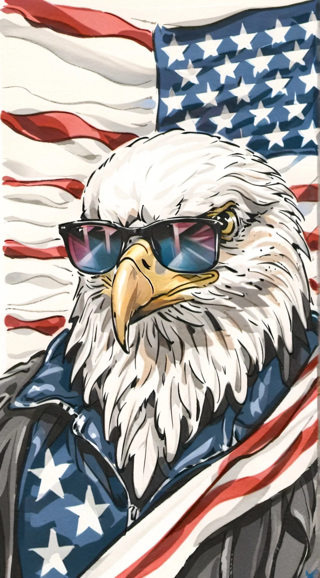 ai character: THE NEW AMERICA  background