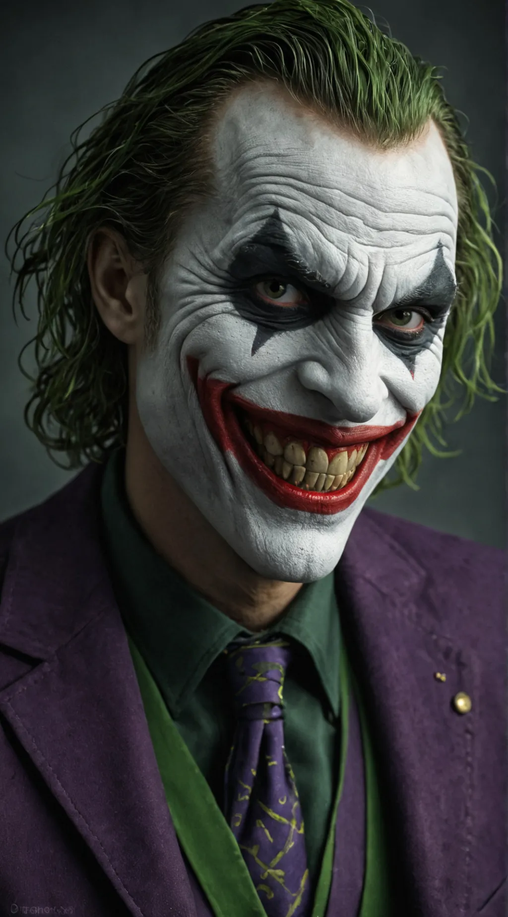 ai character: evil joker  background