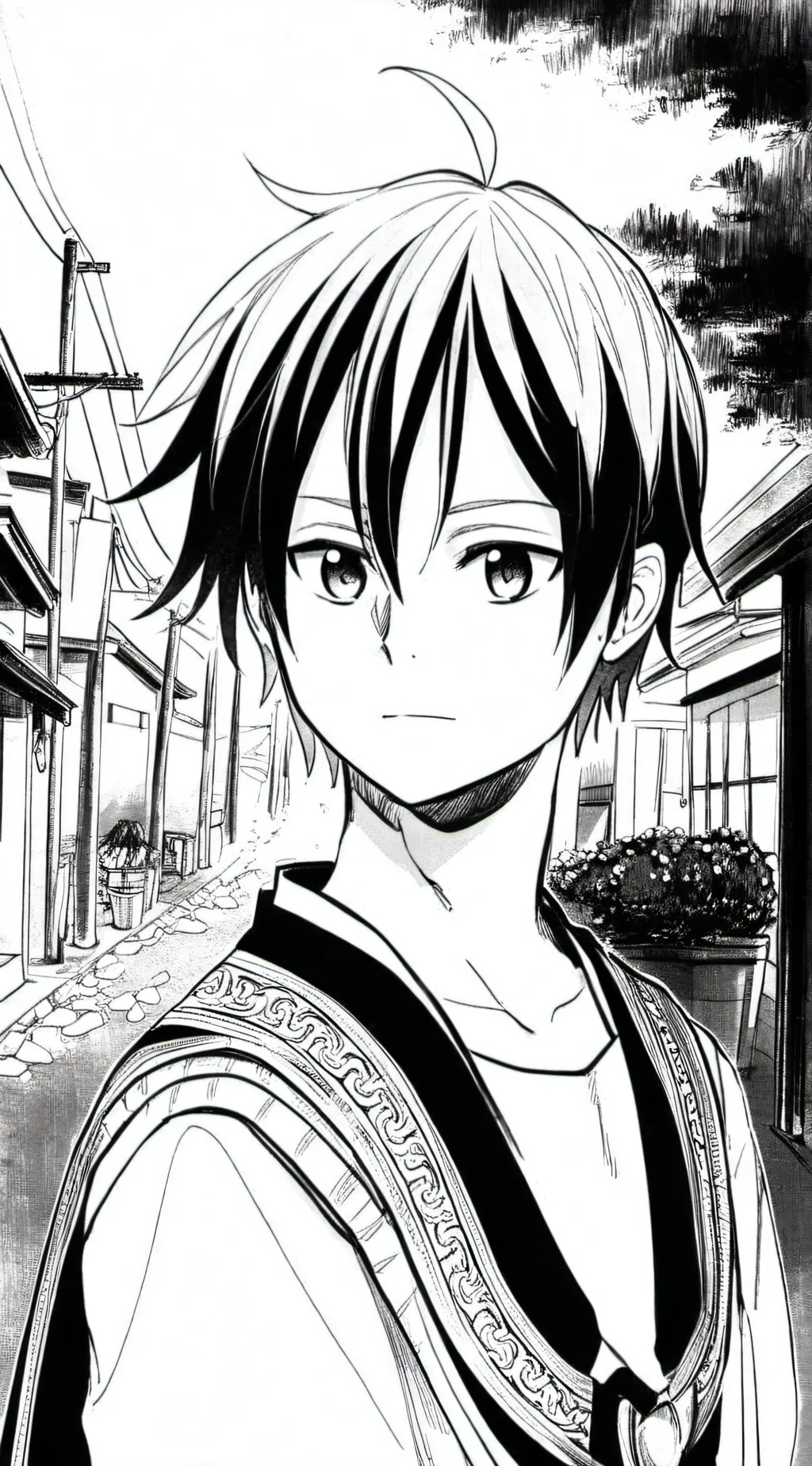 ai character: toga background