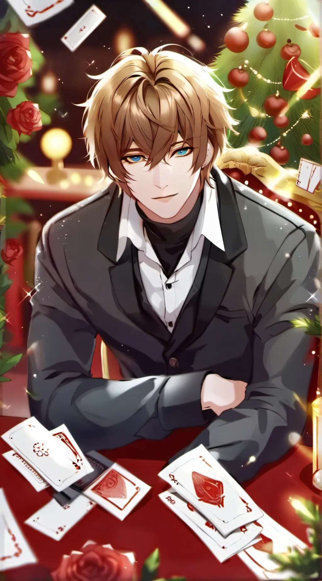 ai character: Ice skating group background