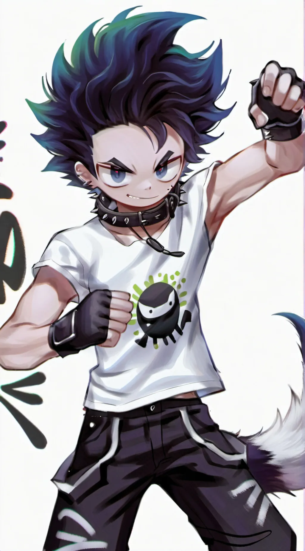 ai character: Punk Skunk Furry background