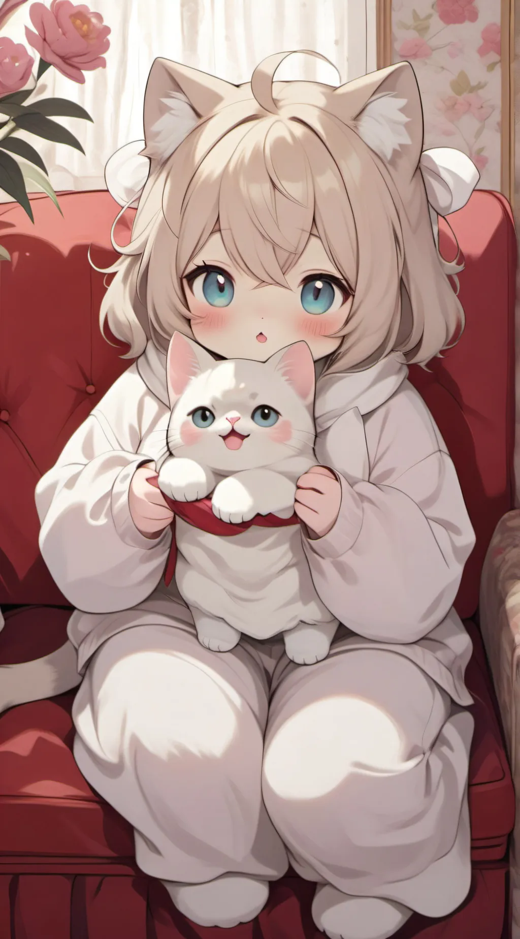 ai character: 💗Kate and fluffy💗 background