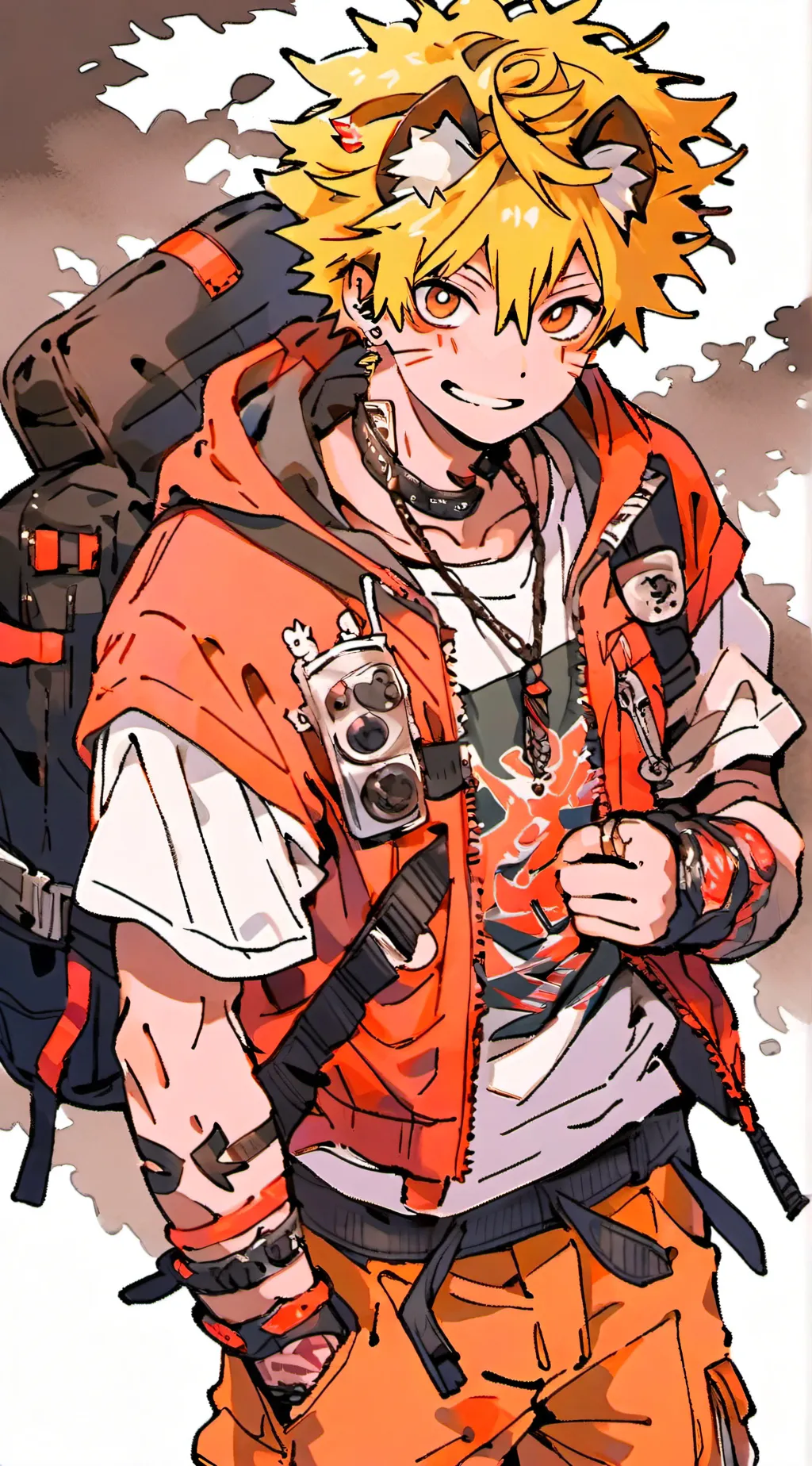 ai character: Bakugo as a cat!? background