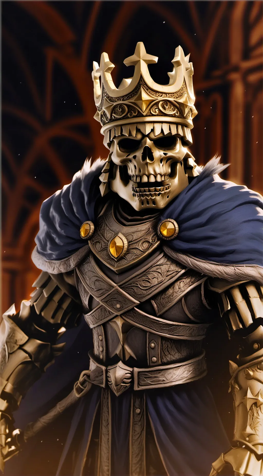ai character: the skeleton king background
