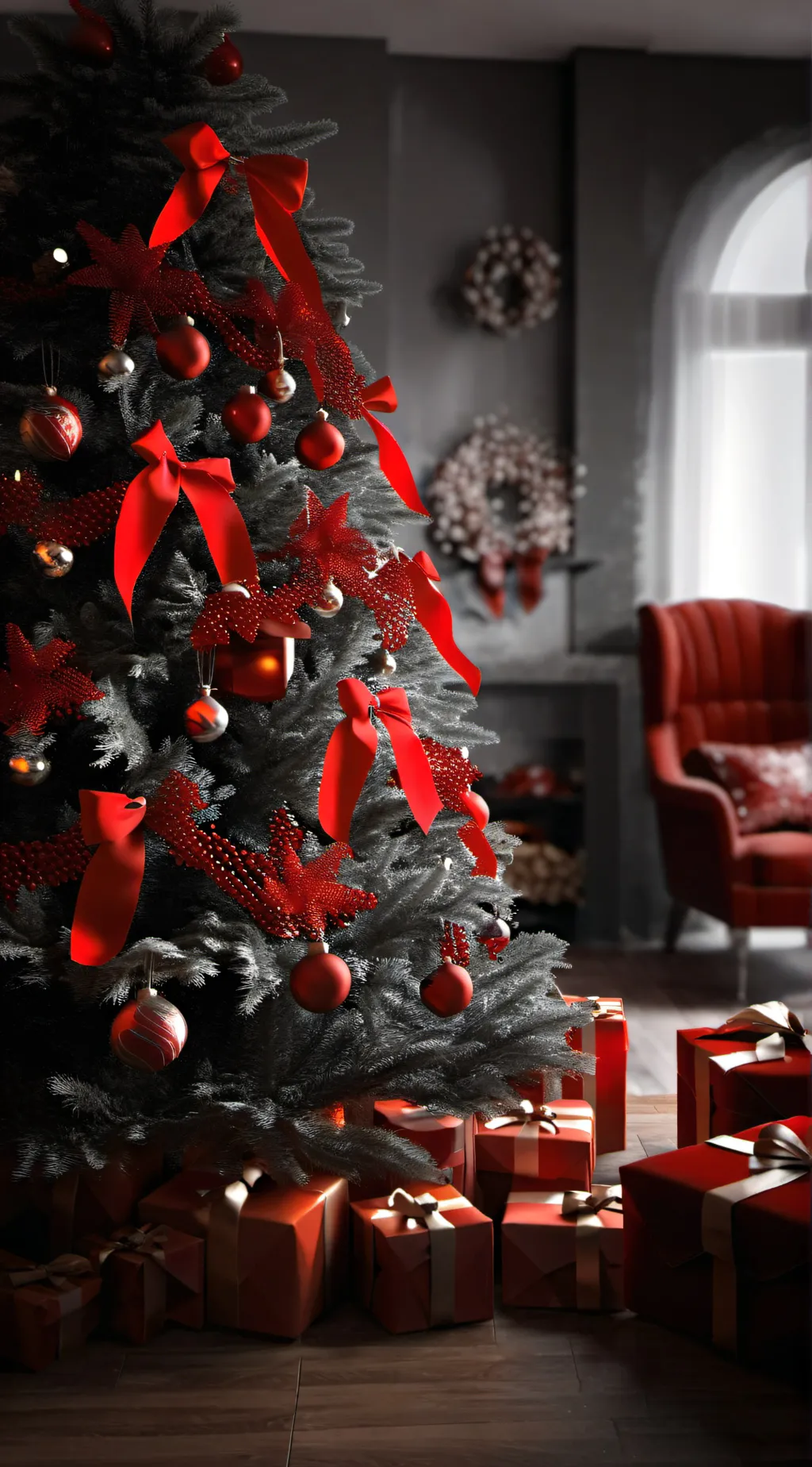 ai character: HH Christmas background