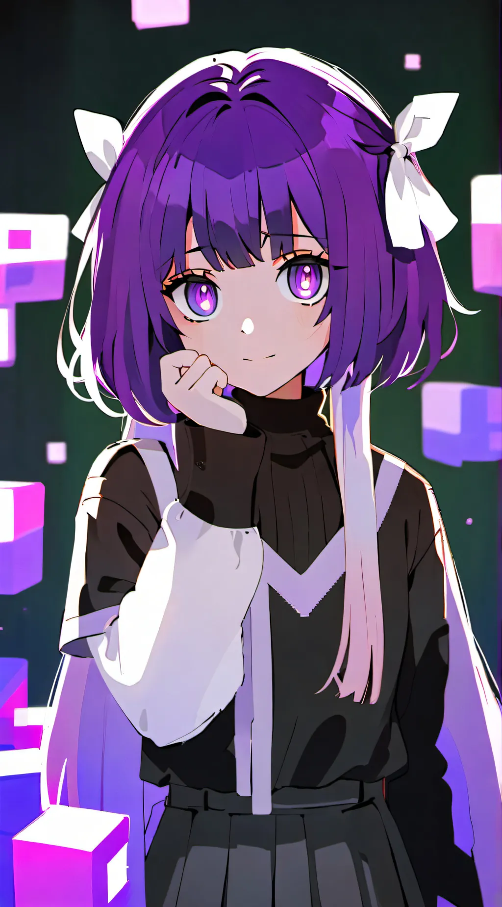 ai character: Lavender Bloom background