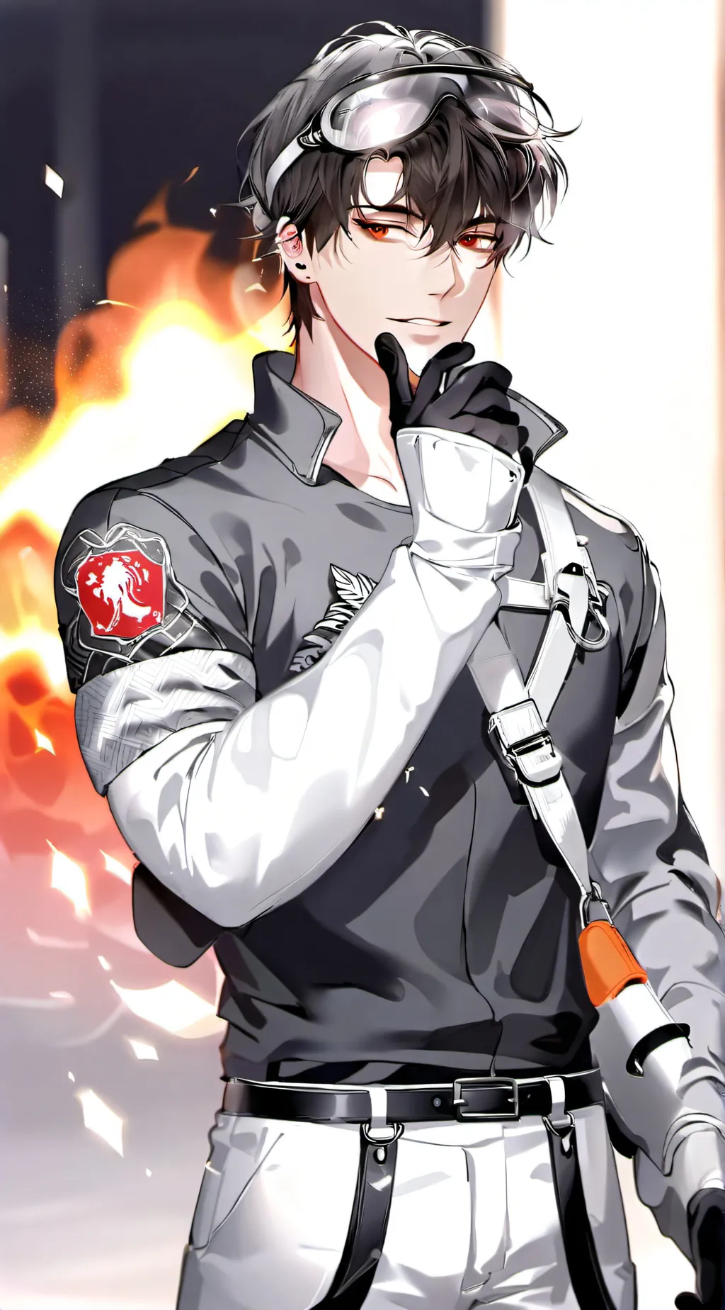 ai character: 🚒🧯🔥James 🔥🧯🚒 background