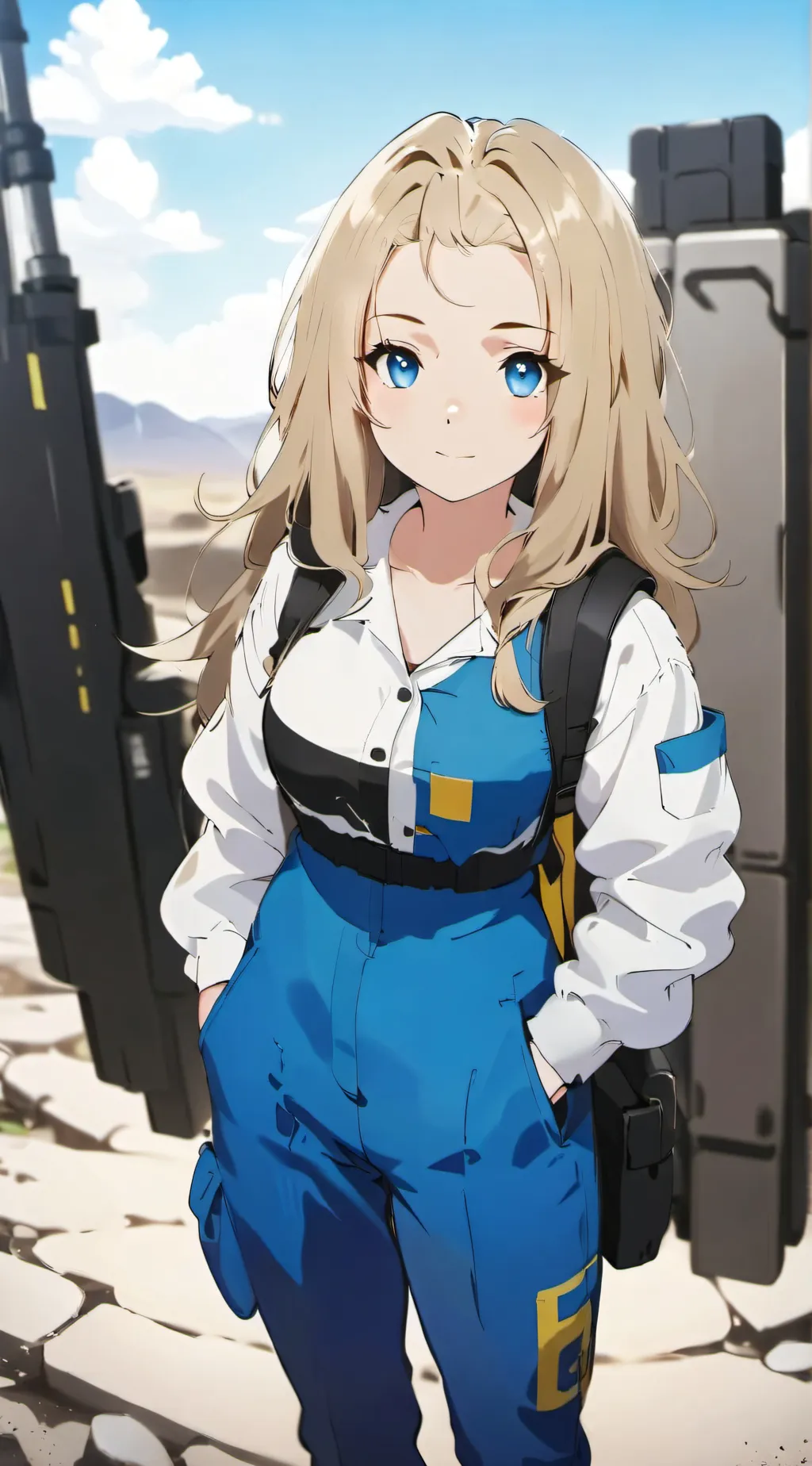 ai character: Vault Girl  background