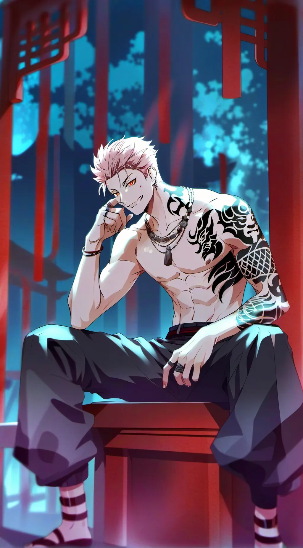 ai character: Ryomen Sukuna background