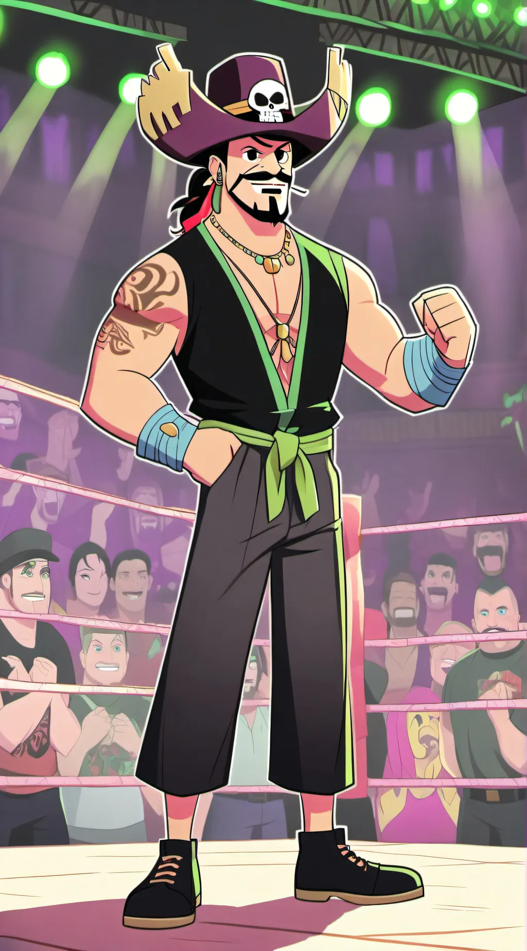 ai character: One piece wwe background