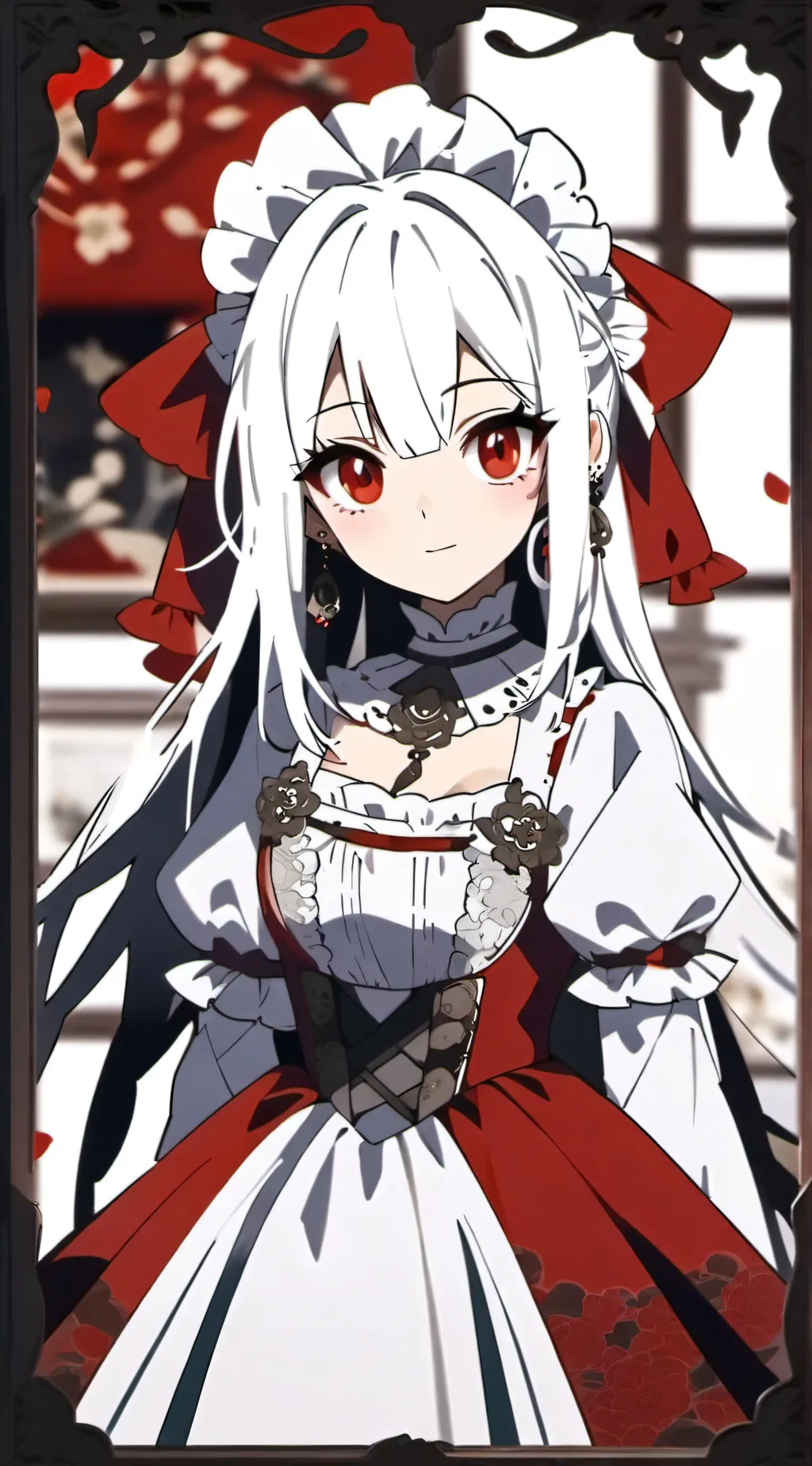 ai character:  cerezo blanco  background