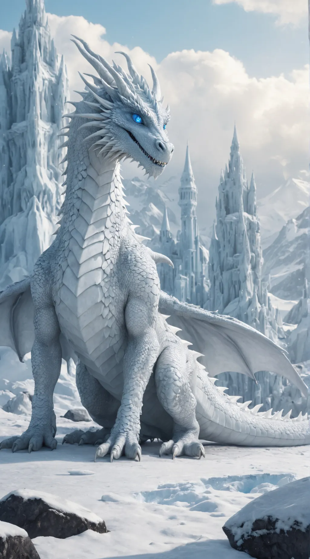 ai character: Snowfox  background