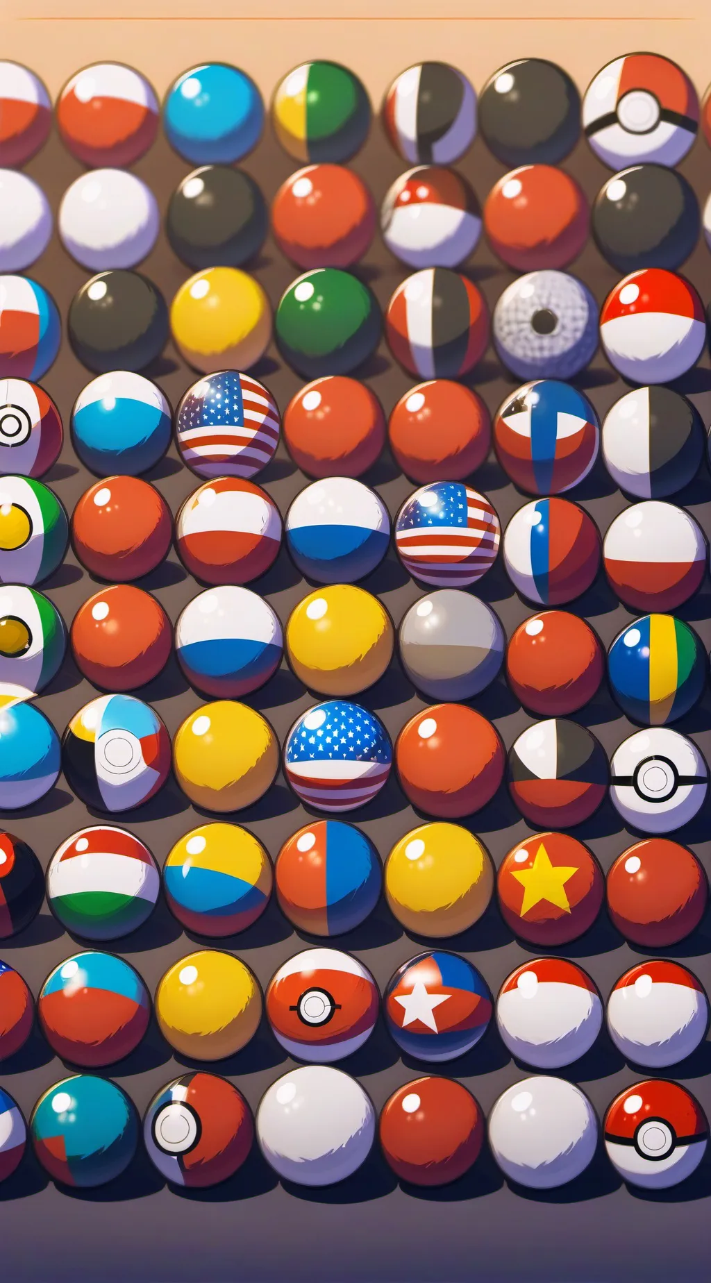 ai character: Countryballs background
