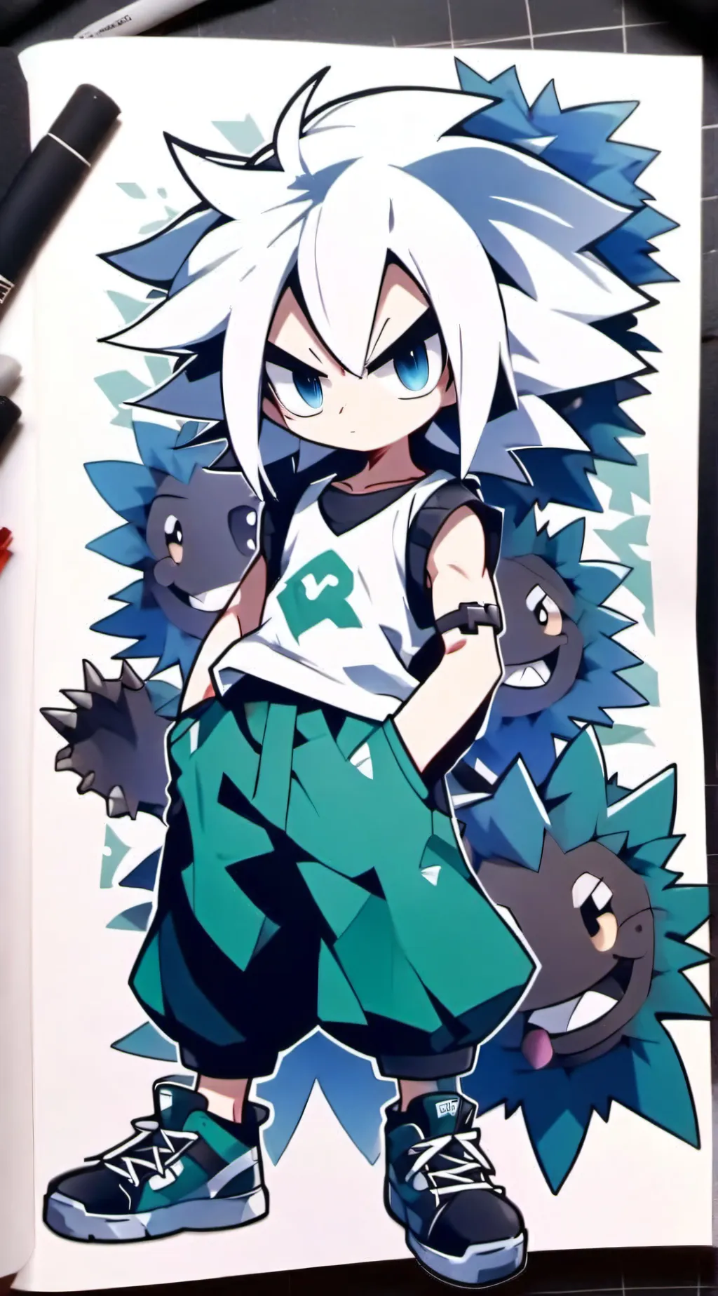 ai character: Shadow the hedghog background