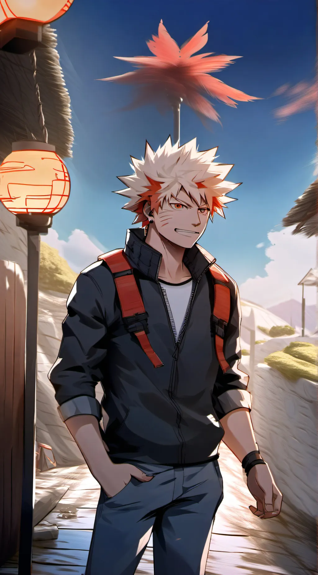 ai character: *+Bakugou+* background