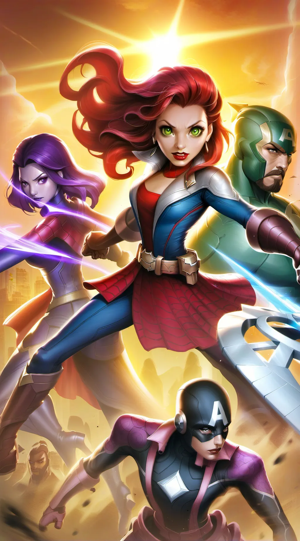 ai character: avengers  background