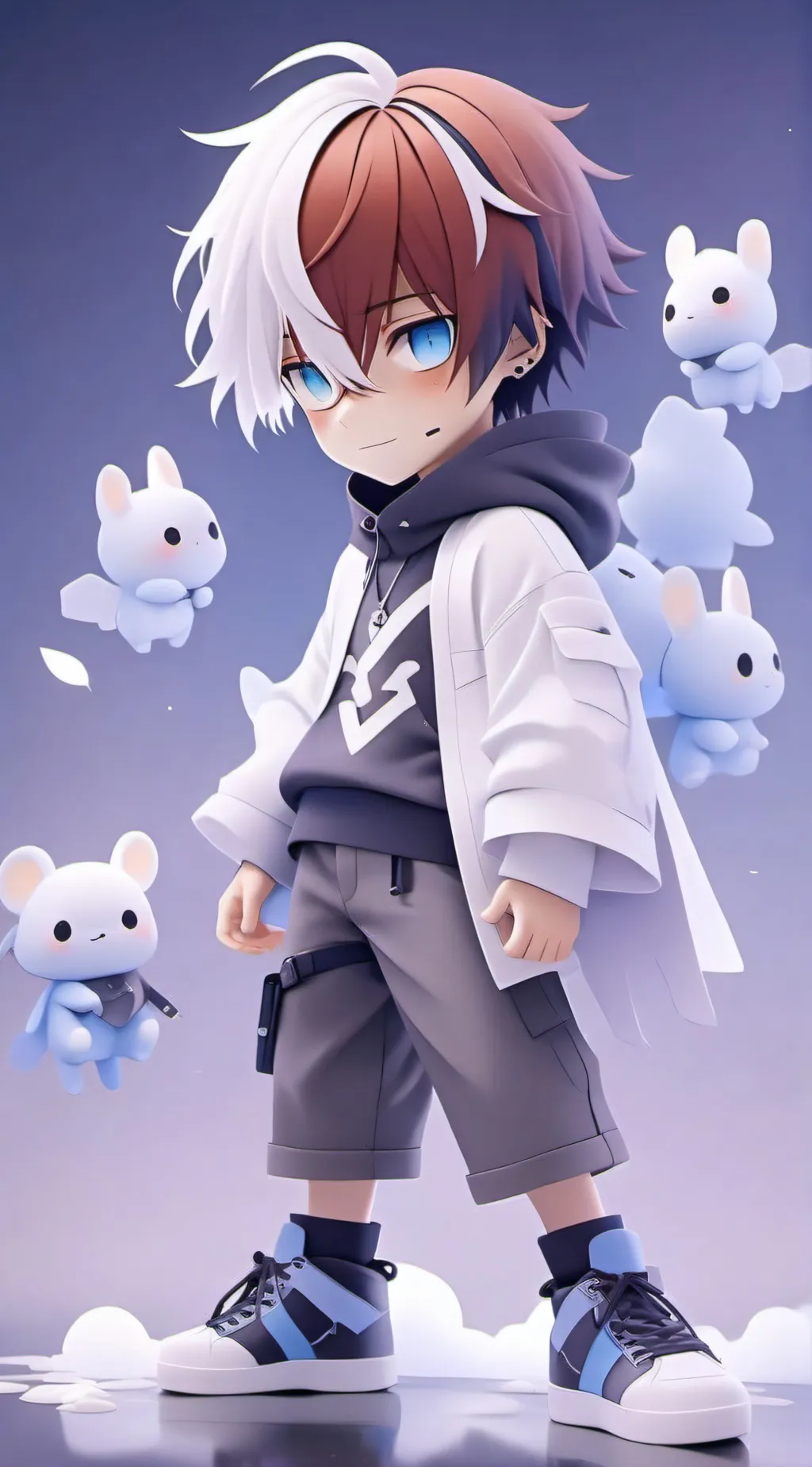 ai character: shoto todoroki  background