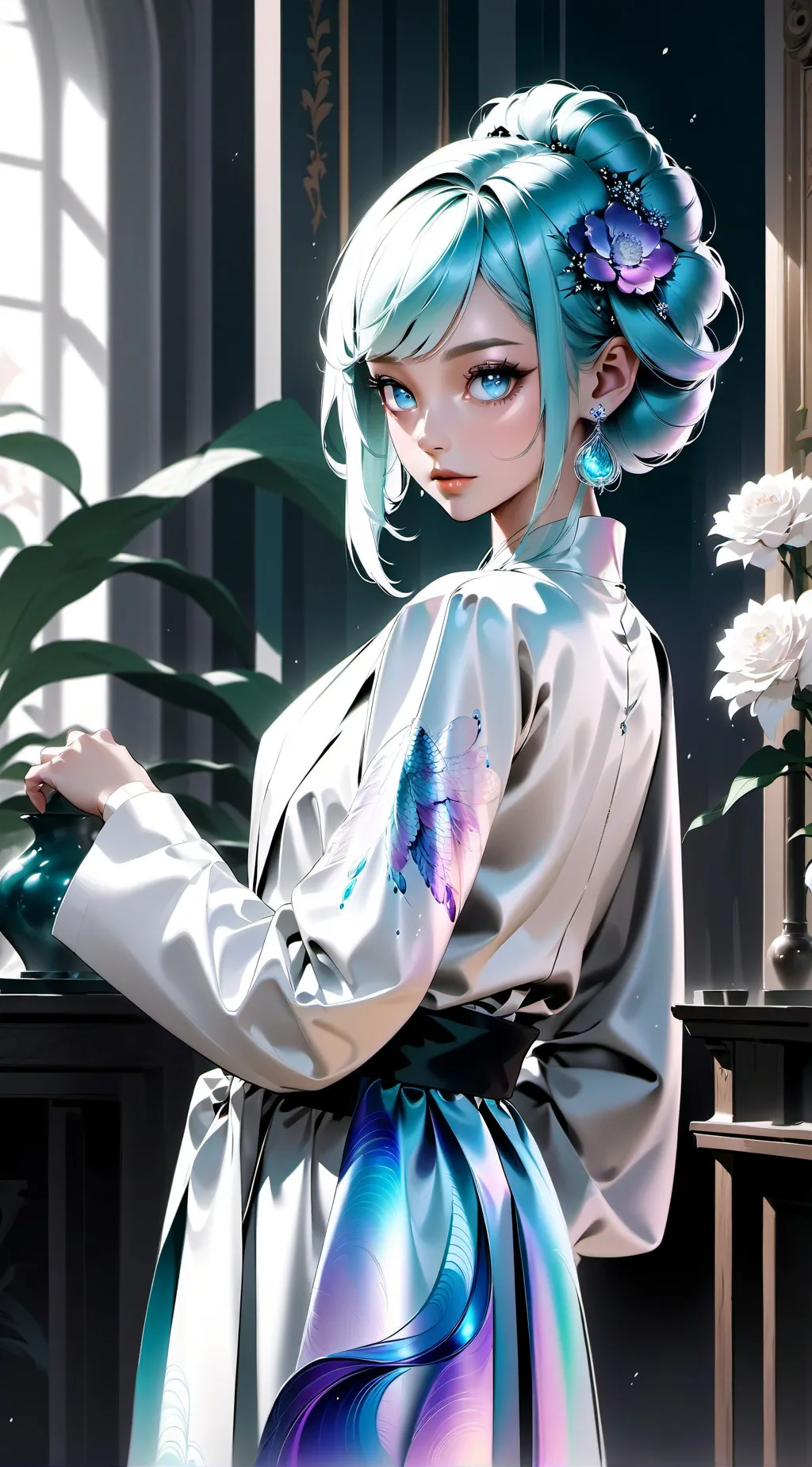 ai character: Crystal  background