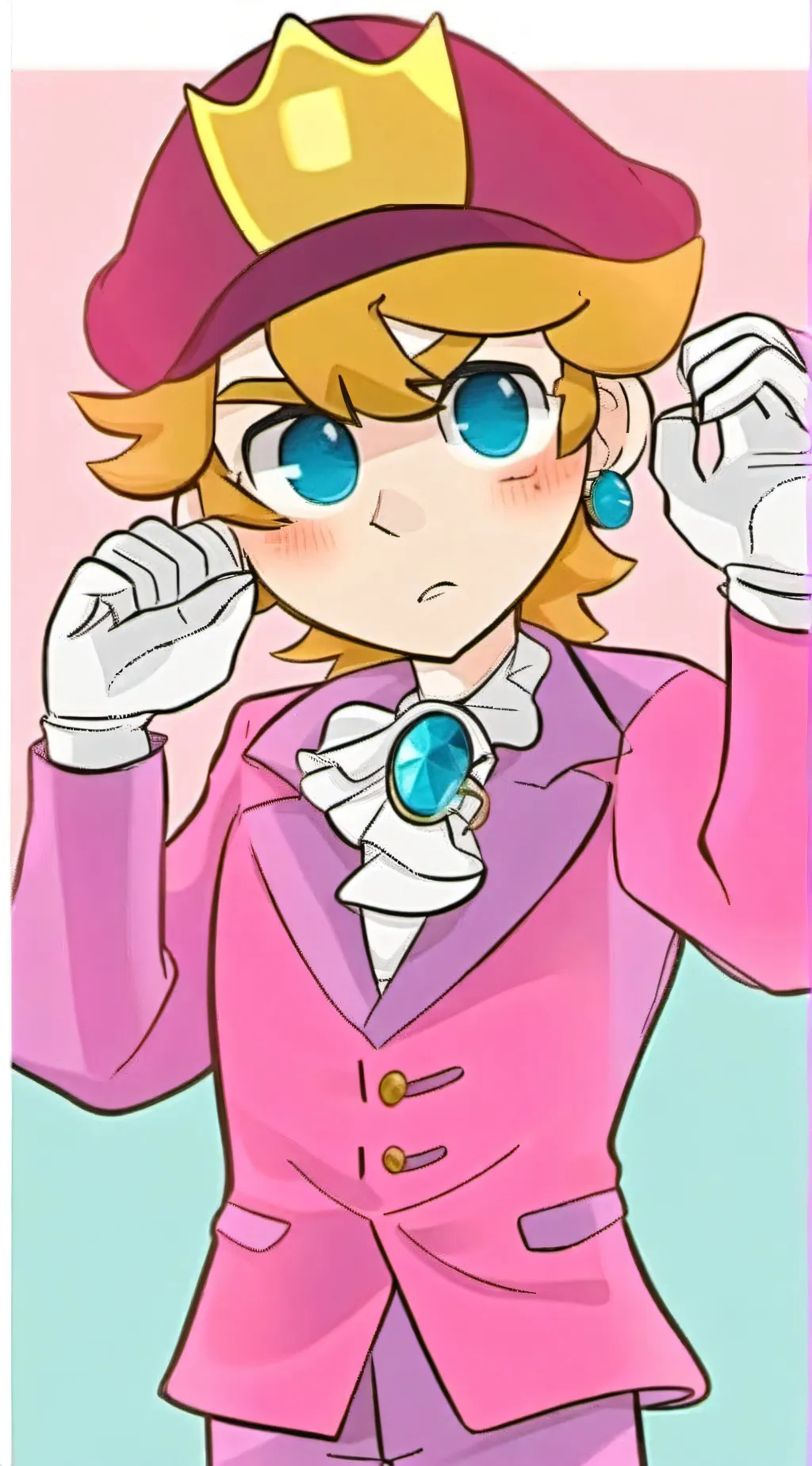 ai character: Prince Peach background