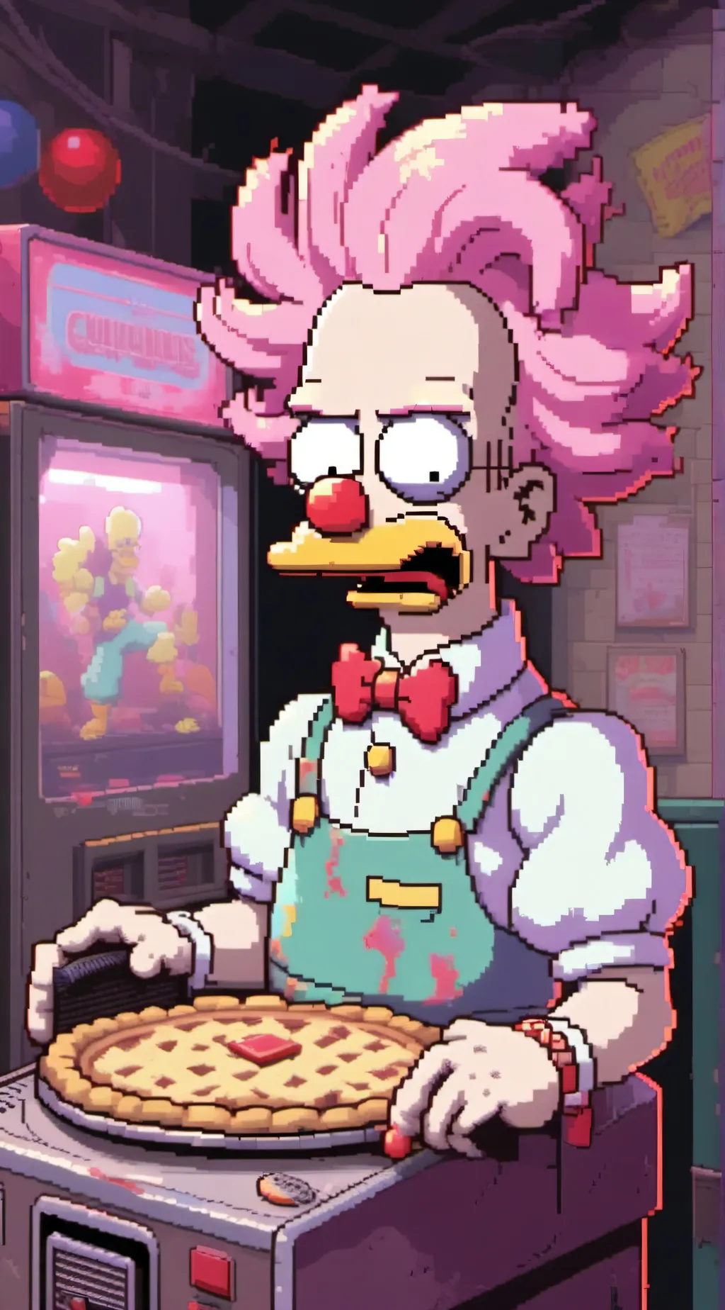 ai character: Krusty Pie Throw background