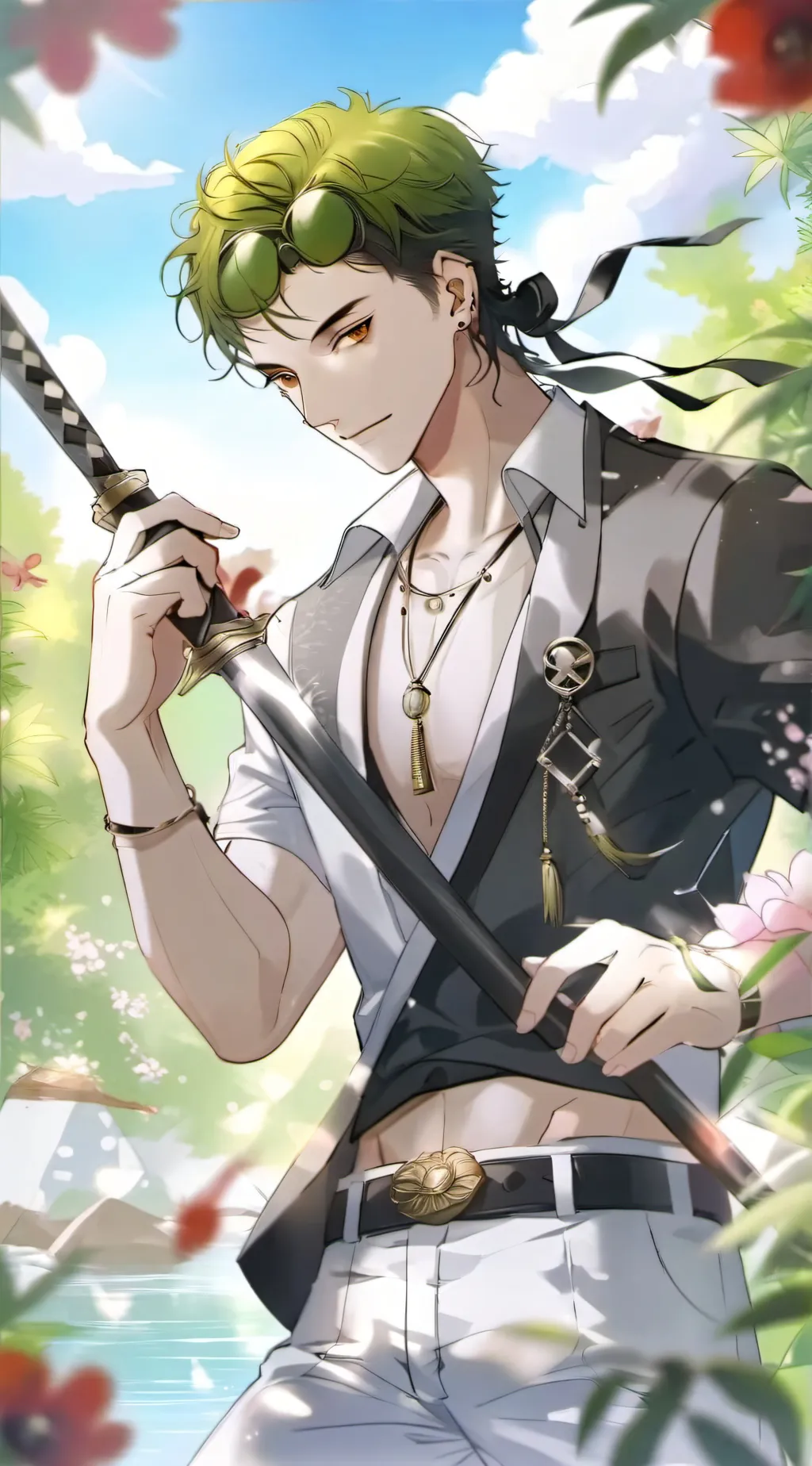 ai character: zoro background