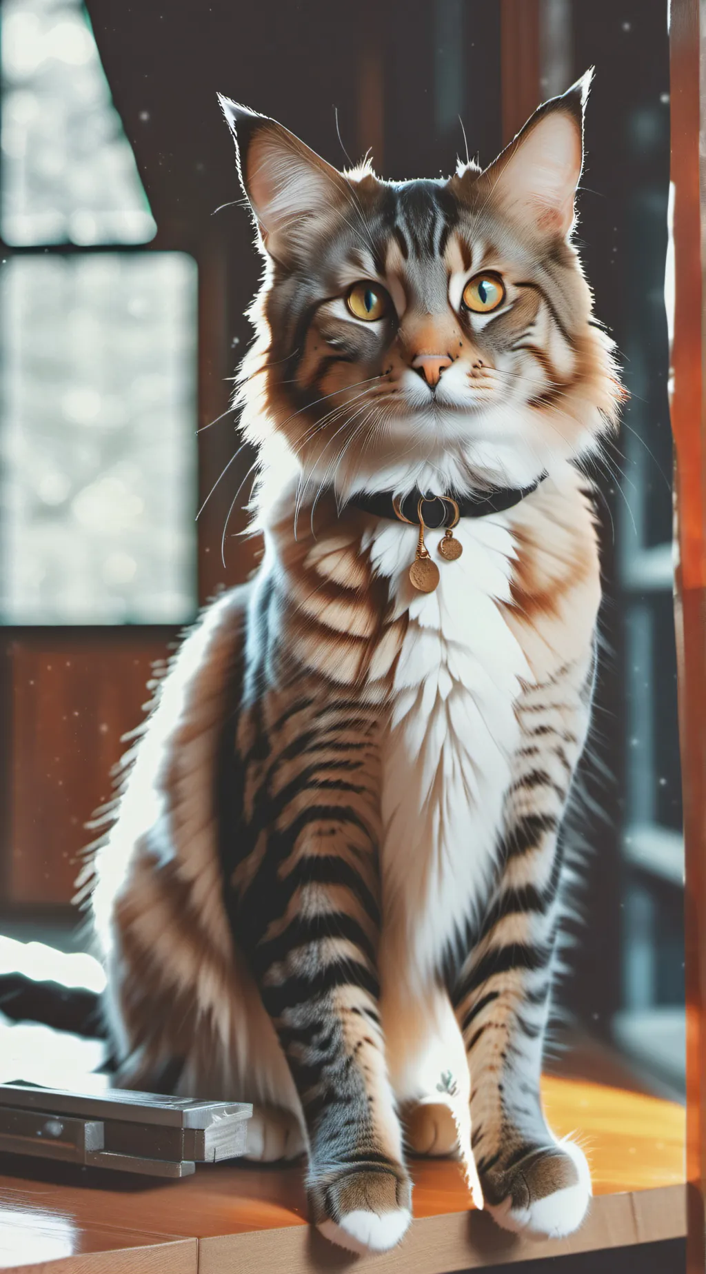 ai character: a cat background