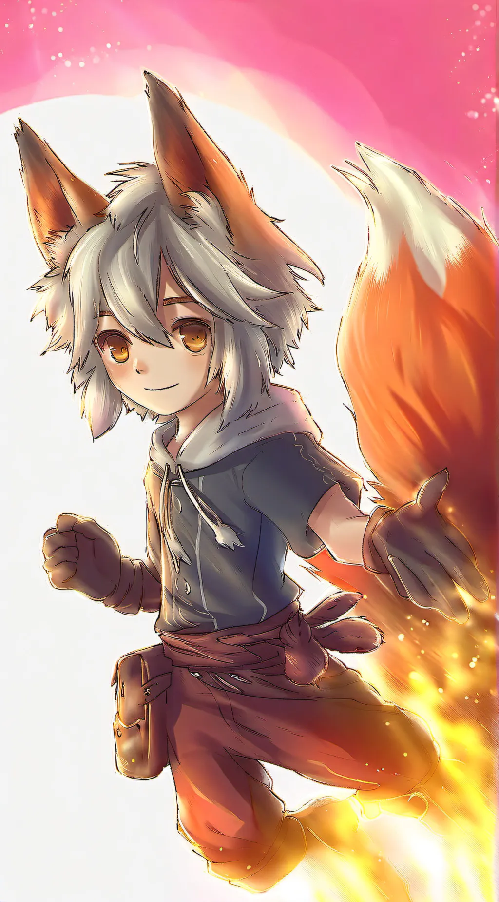 ai character: fox boy background