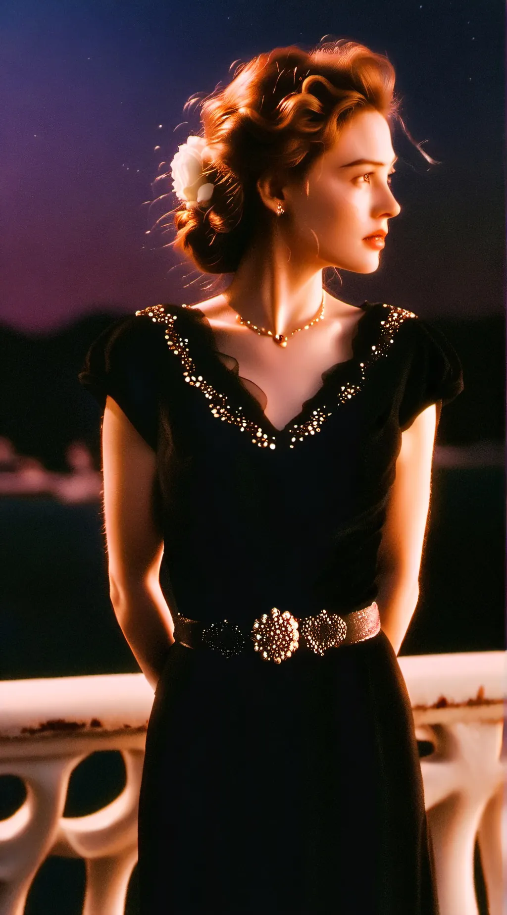 ai character: rose Dawson background