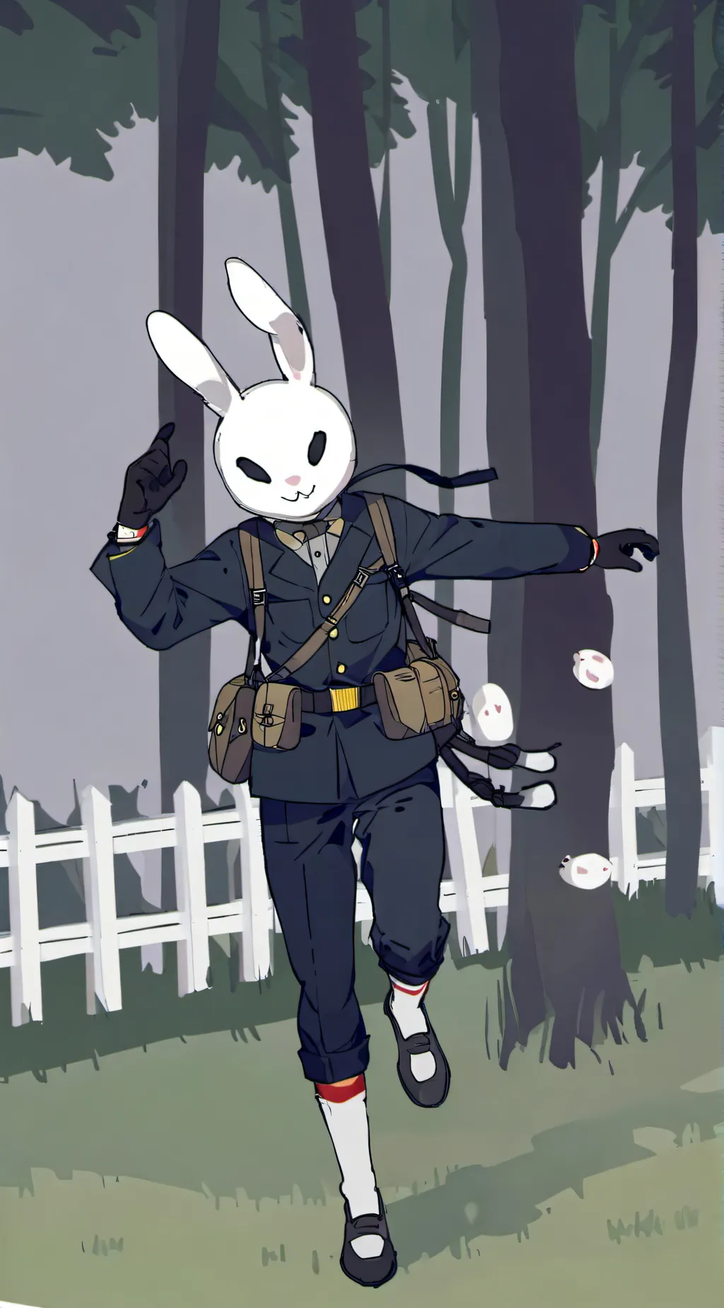 ai character: Harpy Hare Bunny background