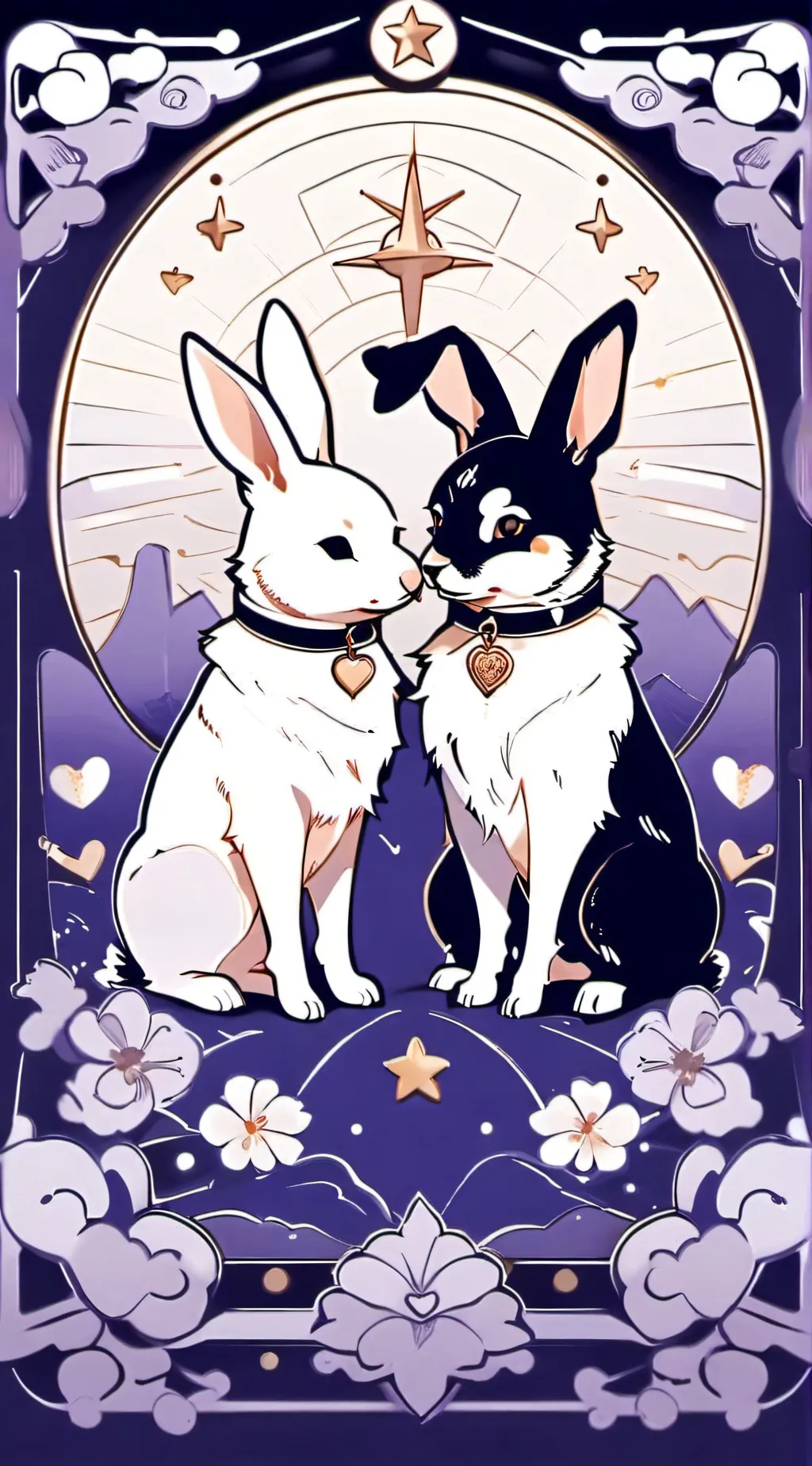 ai character: smiling critters! background