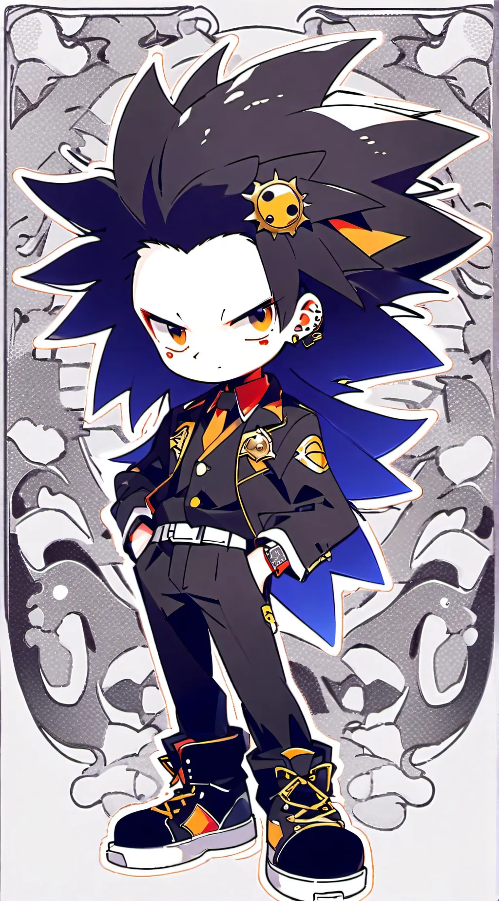 ai character: Shadow the hedghog background