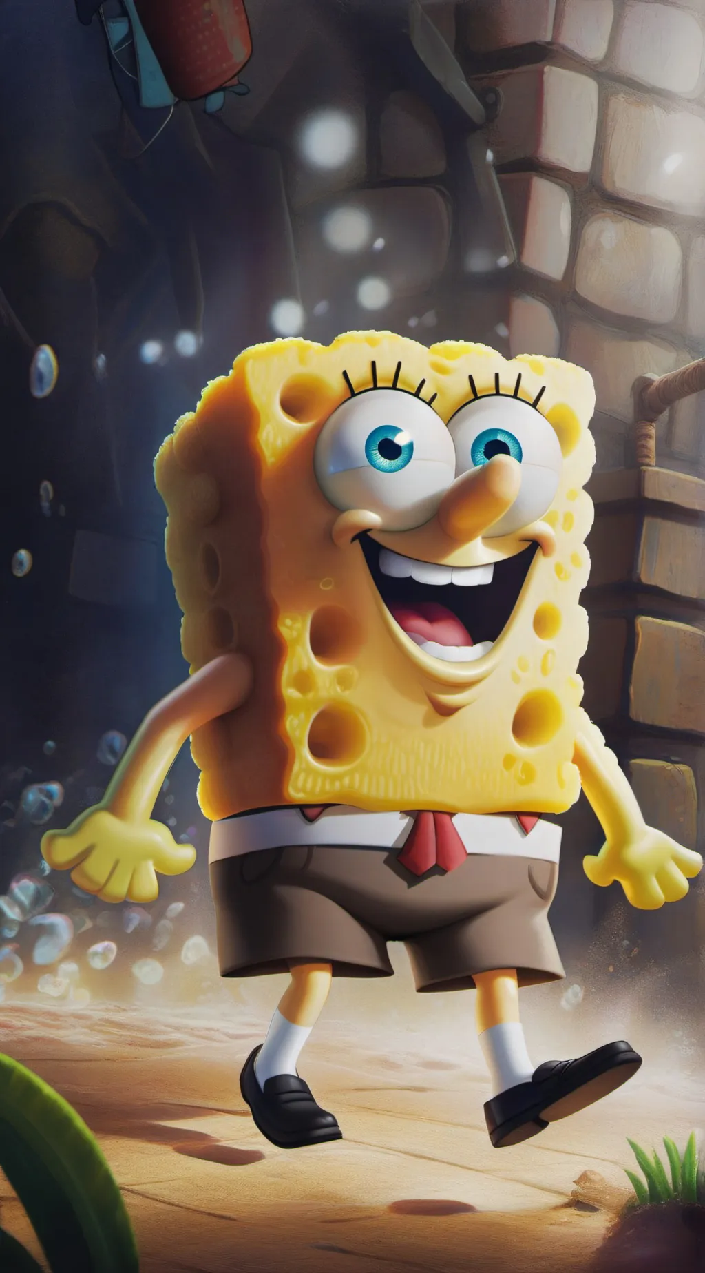 ai character: SpongeBob background