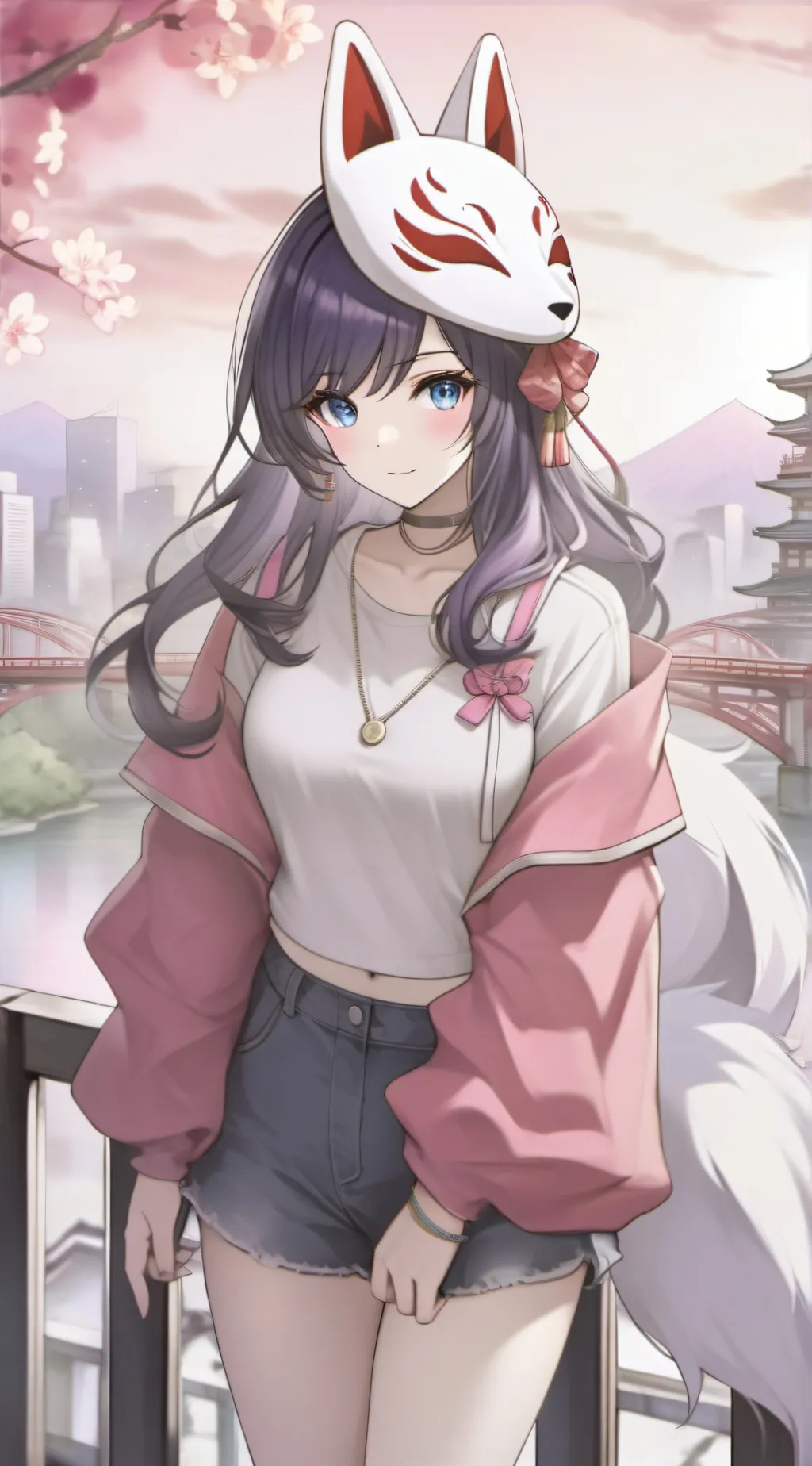 ai character: Darjen fox girl  background