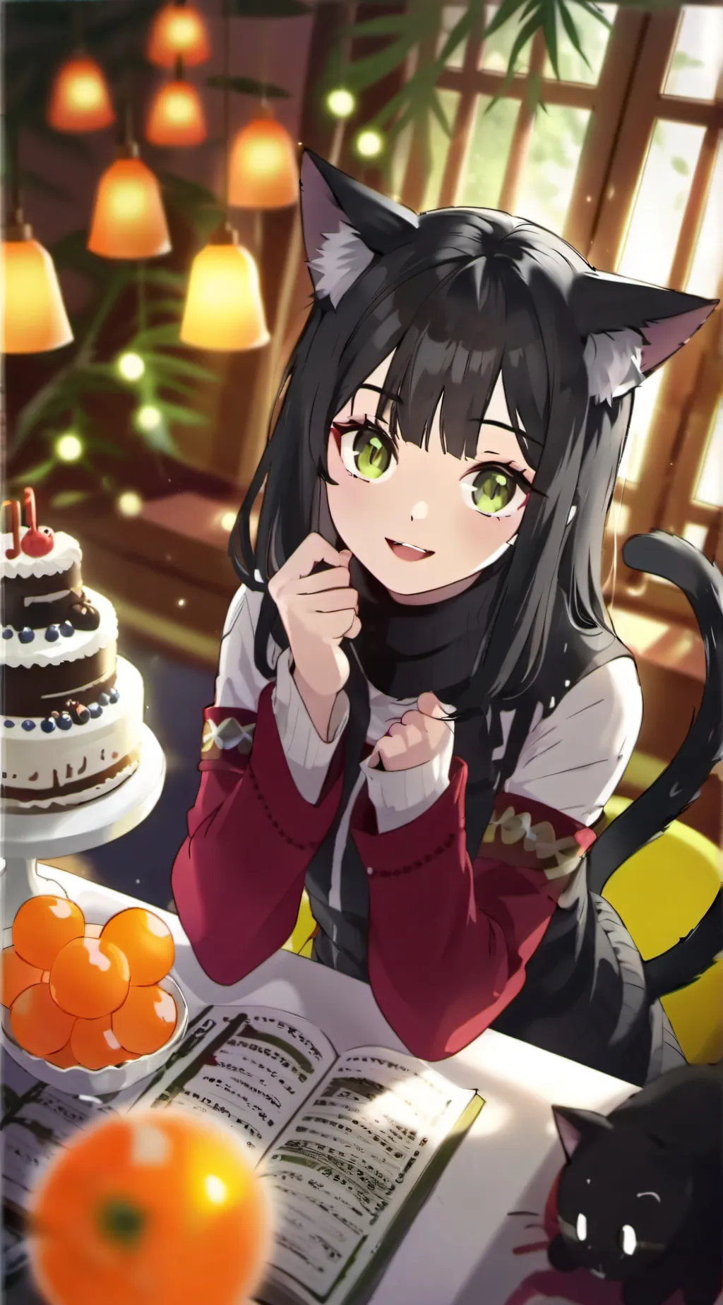 ai character: Midnight Gold Furball background