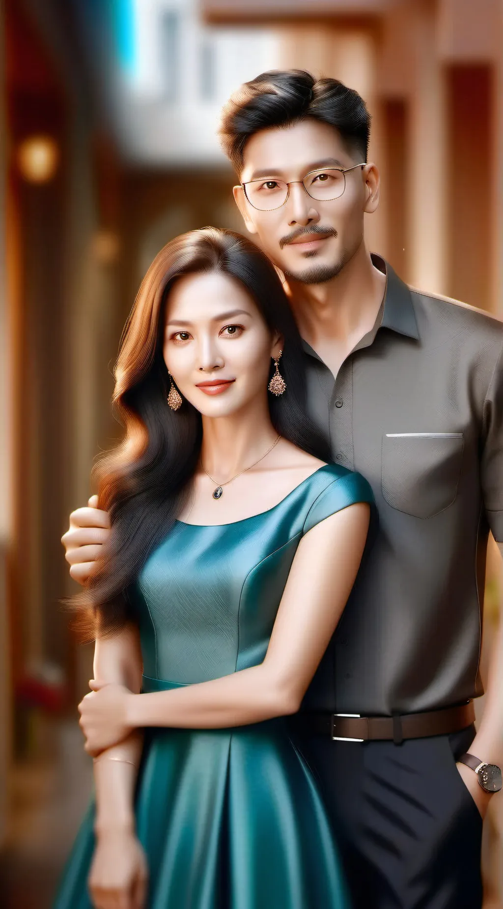 ai character: mom and dad  background