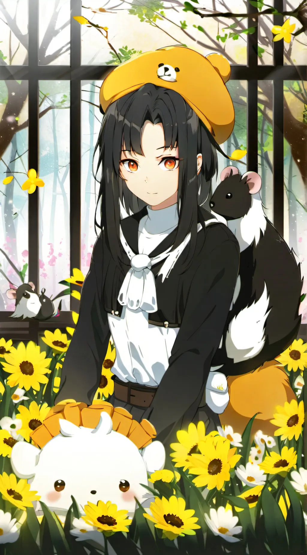 ai character: skunk boy ❤️ background