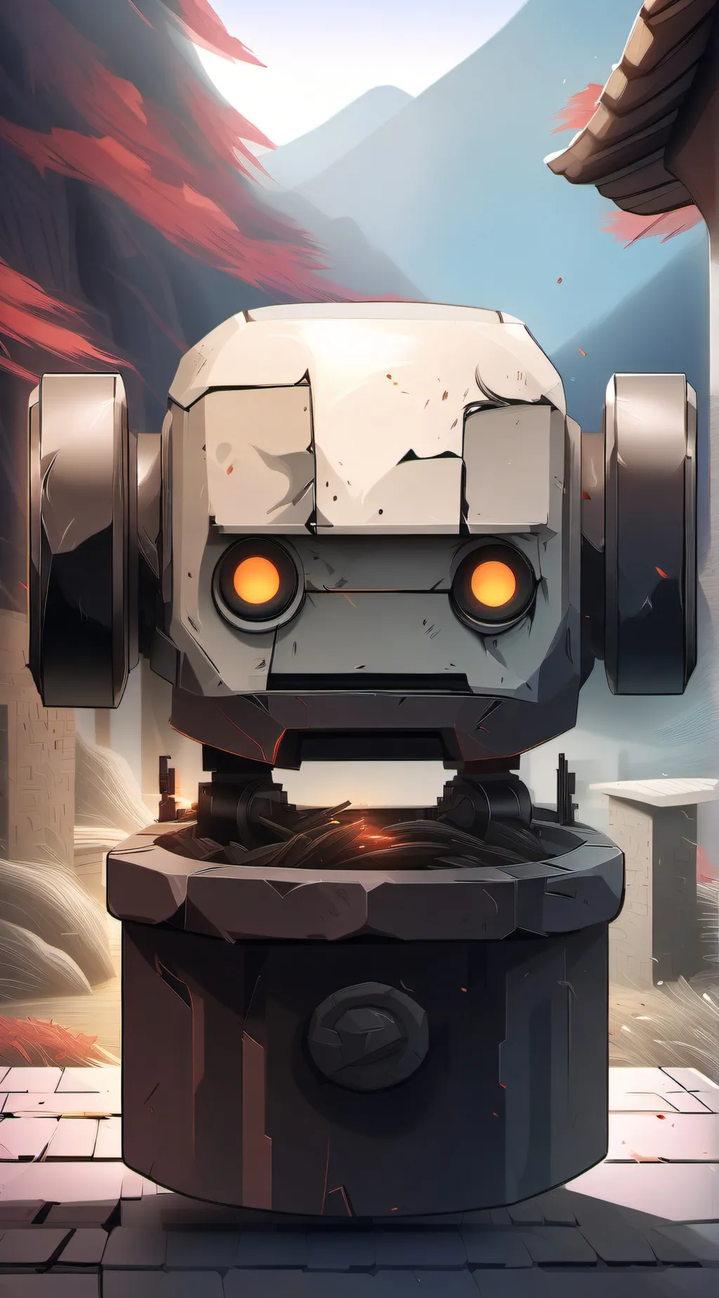 ai character: Robot Sim. background