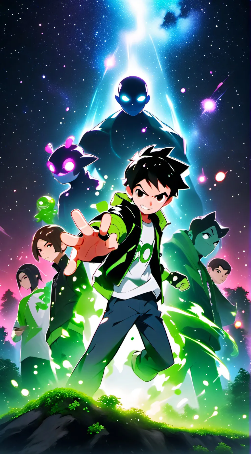 ai character: ben 10: ghost town background