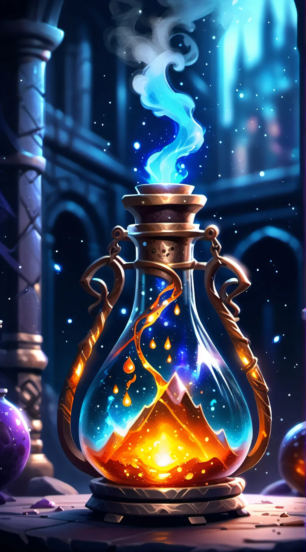 ai character: HH evil potion background