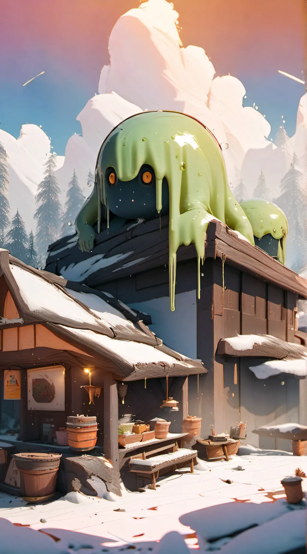 ai character: Inflation slime background