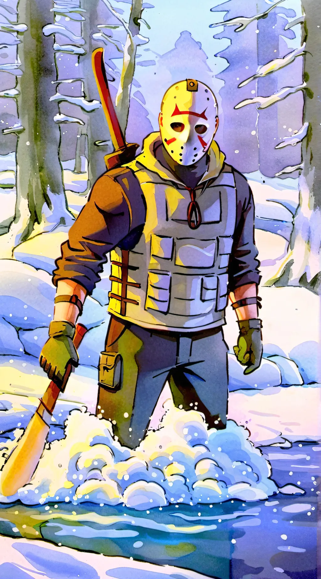 ai character: Jason Voorhees  background