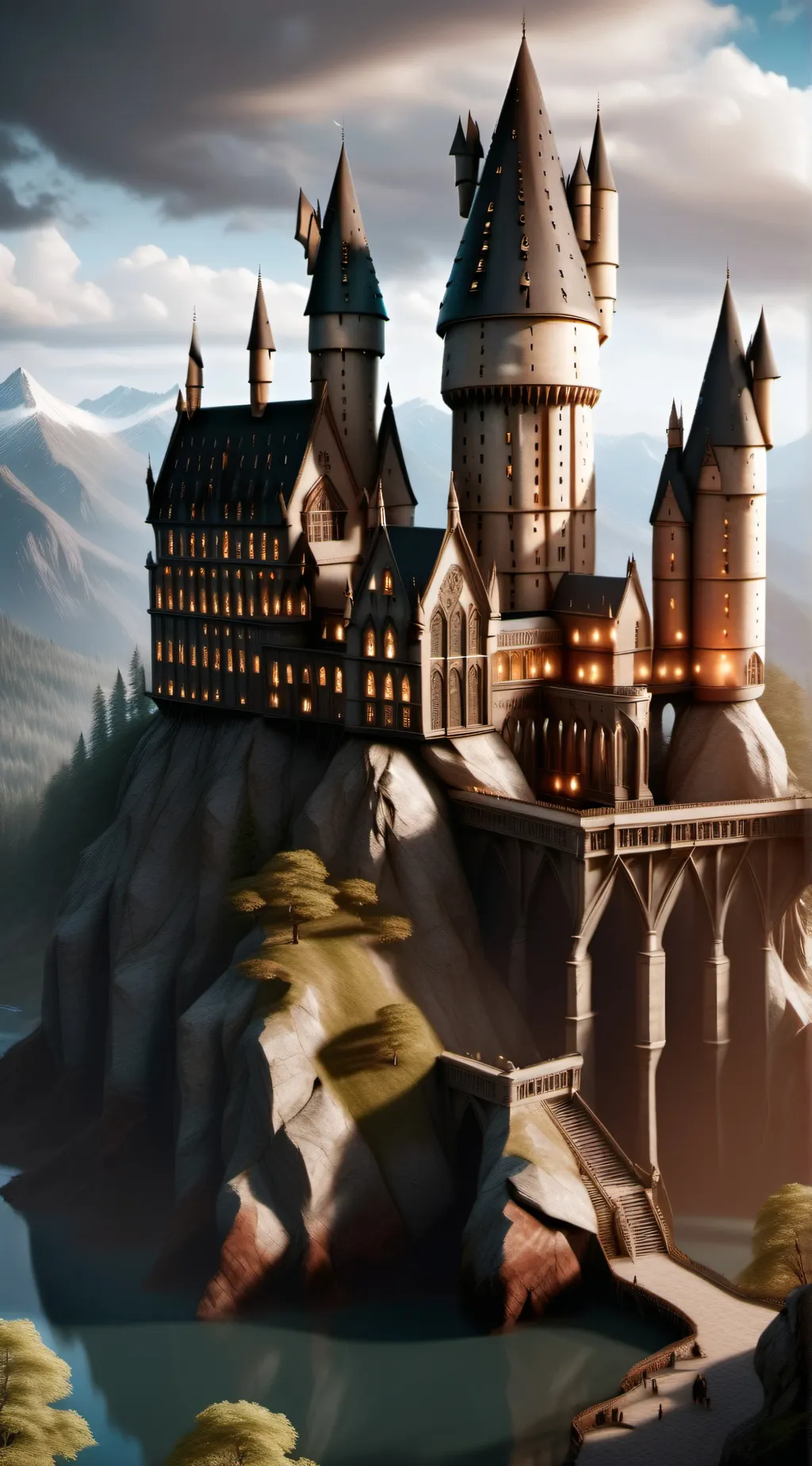 ai character: Hogwarts  background