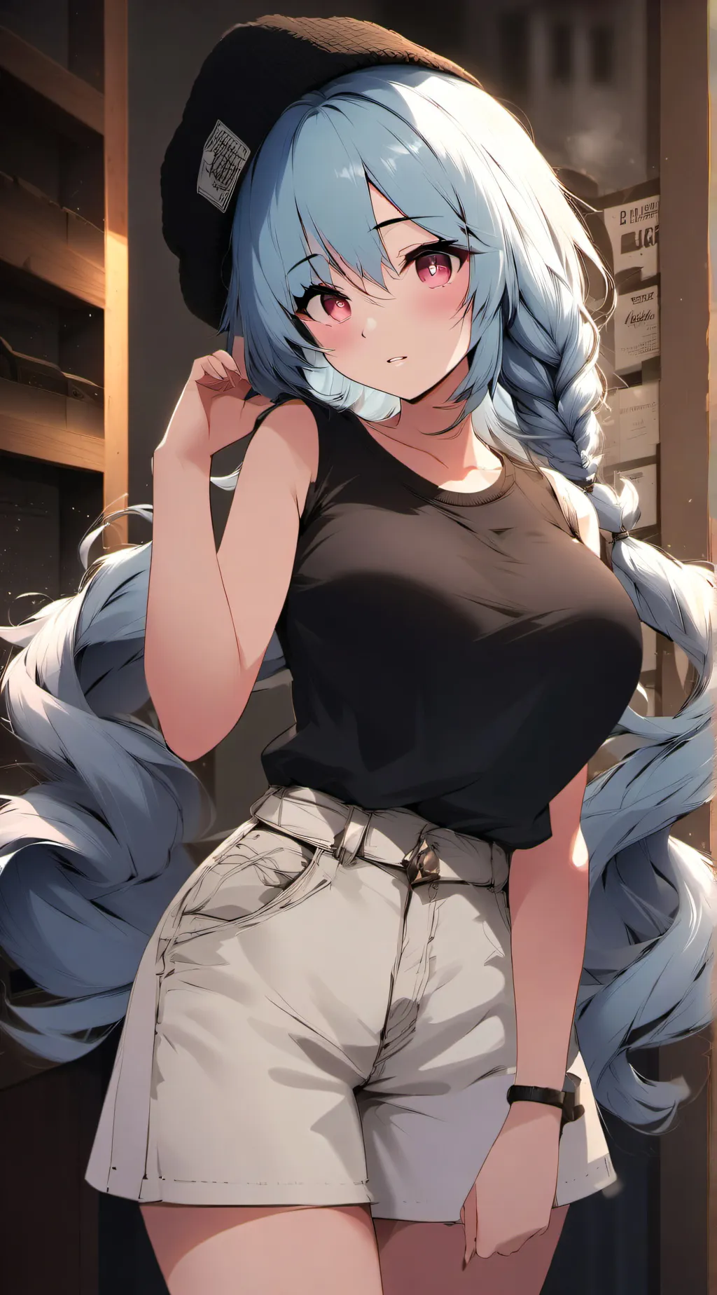 ai character: Blue background