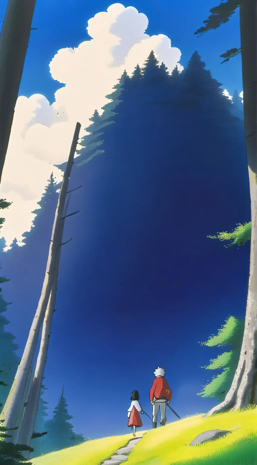 ai character: jjk camping  background