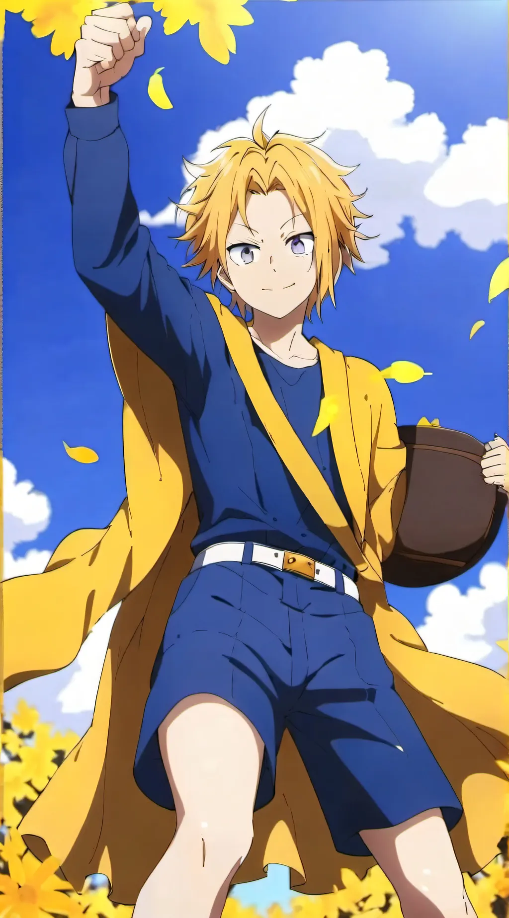 ai character: Denki Kaminari  background