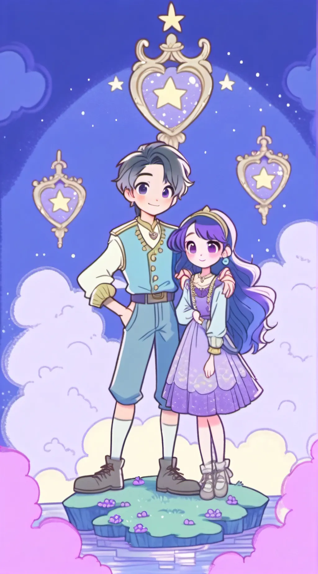 ai character: Descendants  background