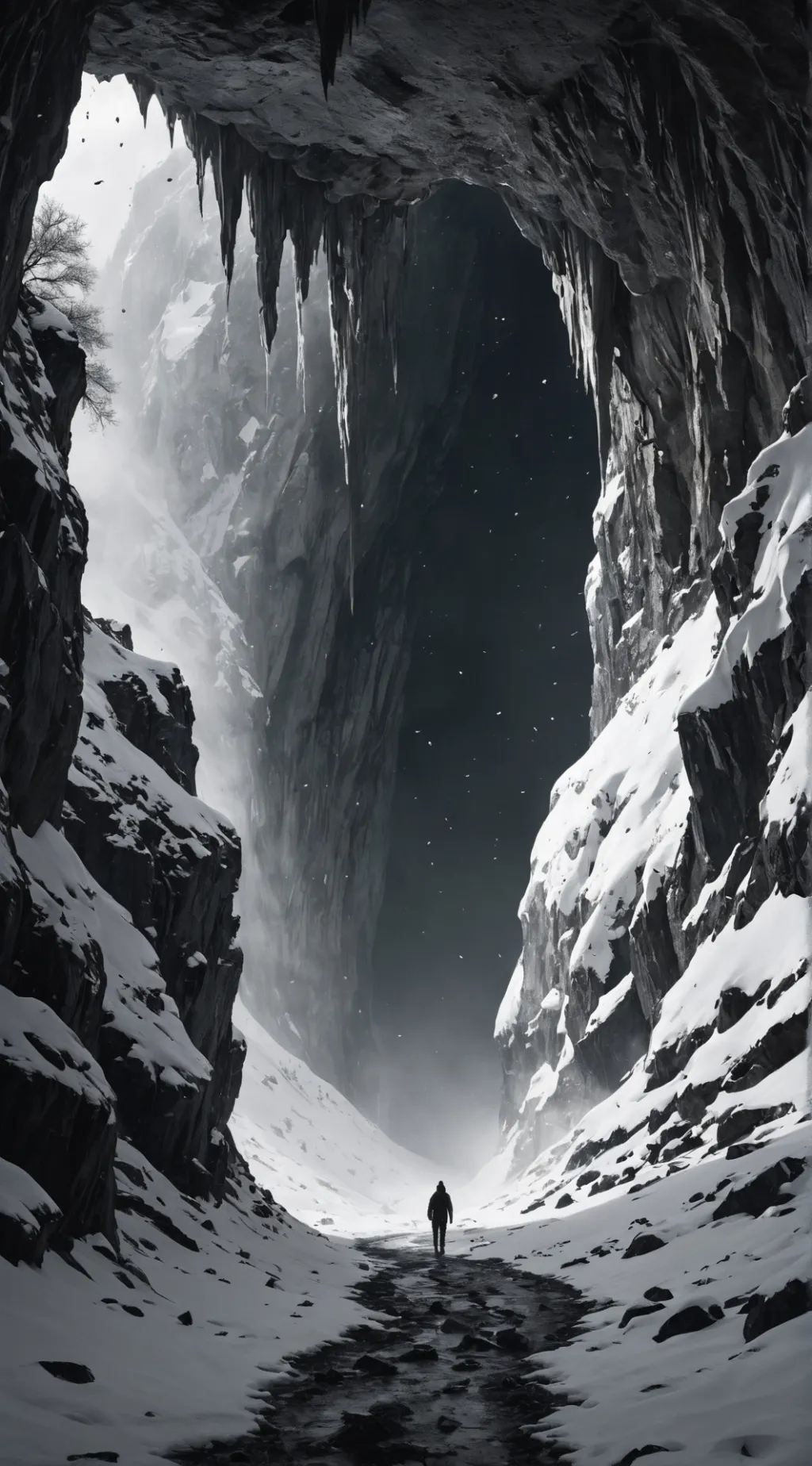 ai character: mountain background