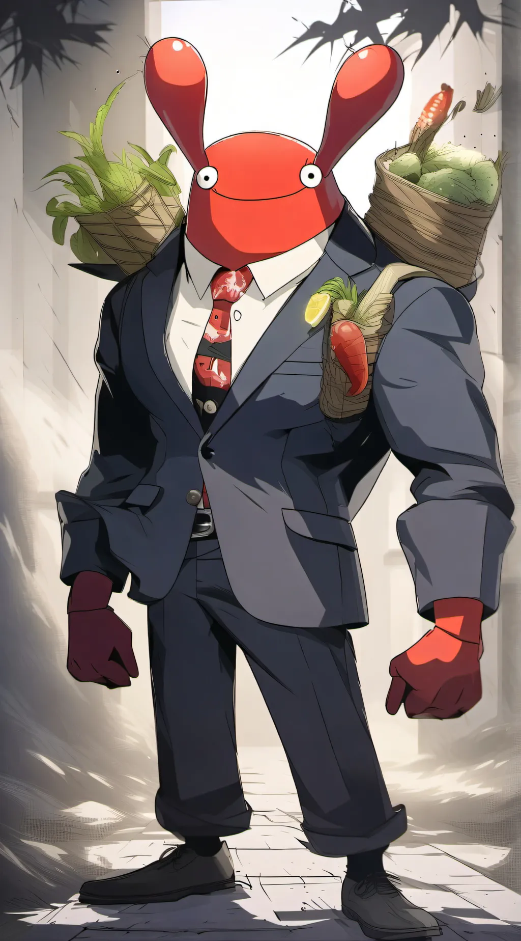 ai character: buff mr krabs background