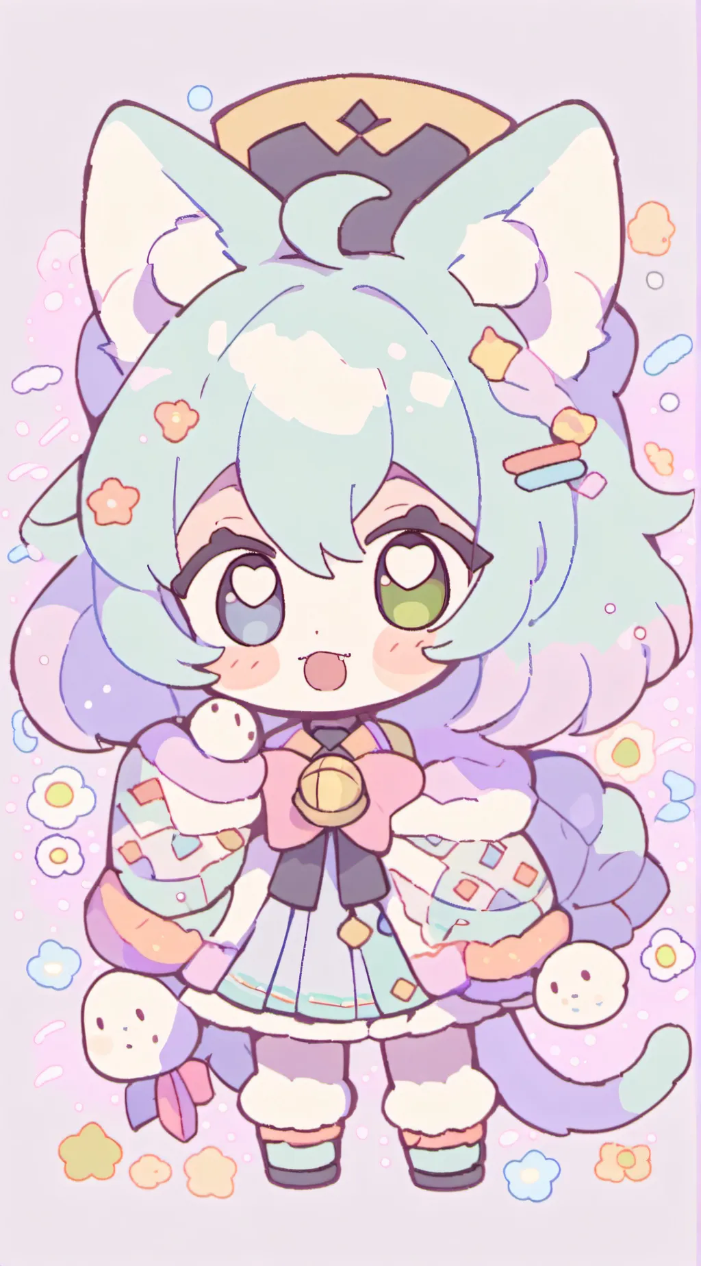 ai character: aqua background
