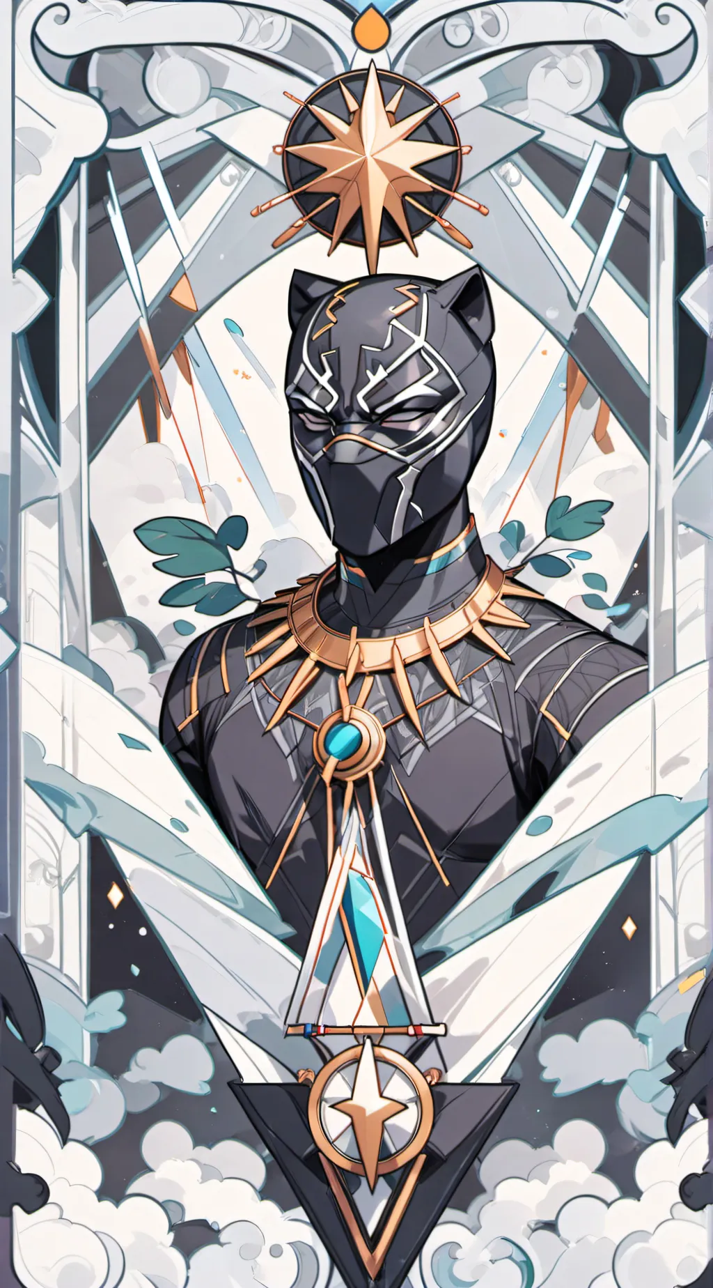 ai character: Black panther  background